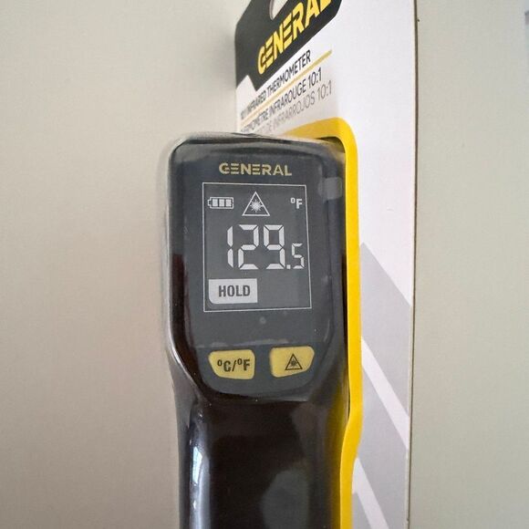 General Tools 10:1 Infrared Thermometer with Multi-Spot Laser Targeting - Picture 6 of 7